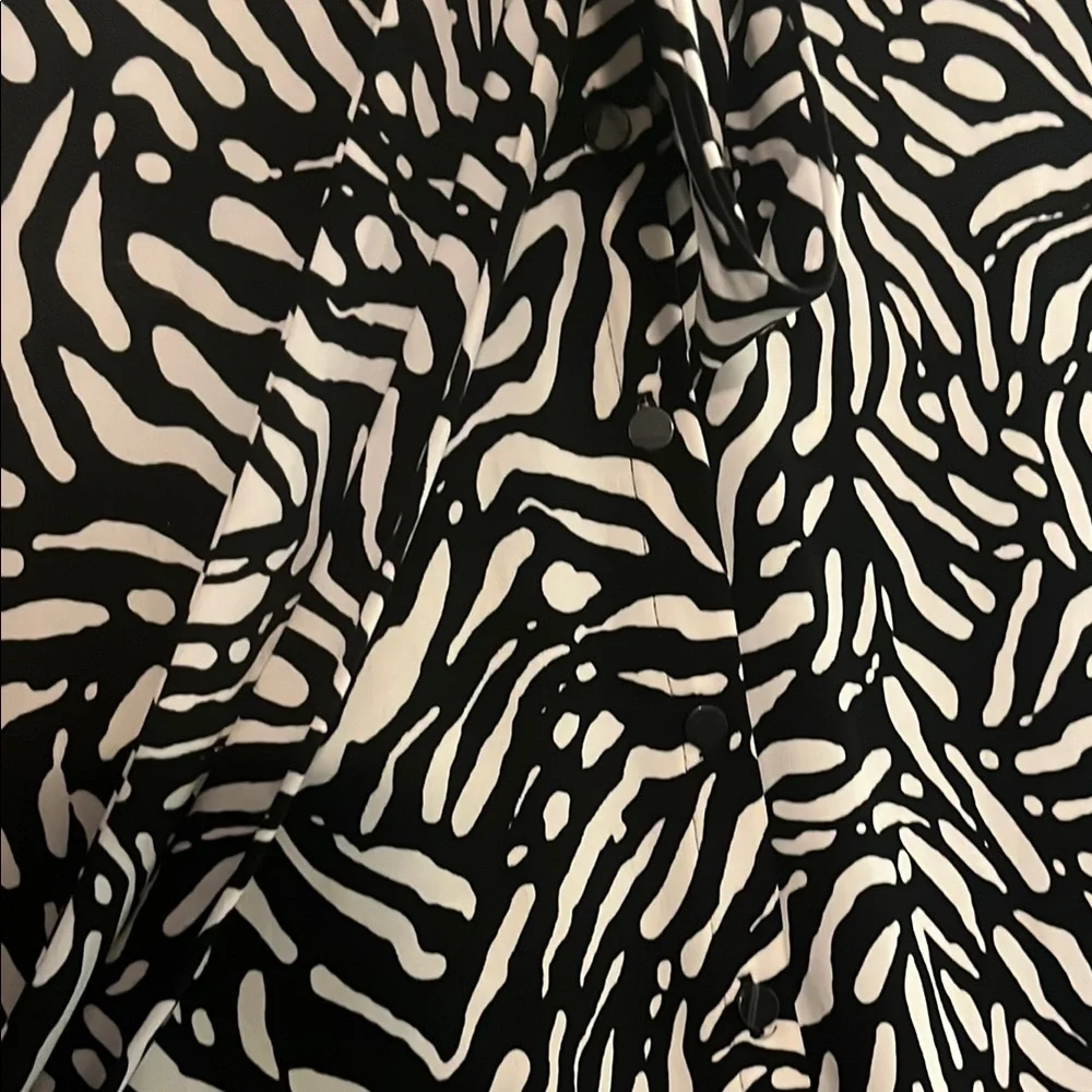 MERONA Womens Dress Black and White Patterned Dress Office Professional Medium - Picture 5 of 5